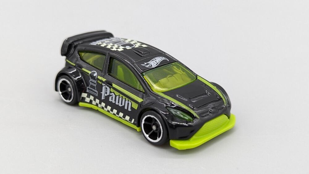 Mattel Hot Wheels 2012 Black & Green Ford Fiesta 1:64 Diecast Car